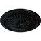 Ekena Millwork Alexa Ceiling Medallion (Fits Canopies up to 3"), Hand-Painted Jet Black, 15"OD x 1 3/4"P CM14AXBLF - alternate 2